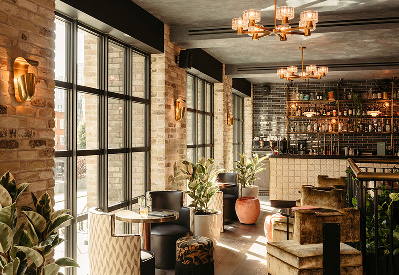 伦敦新霍克斯顿酒店 | 工业风几何印花的完美融合-17