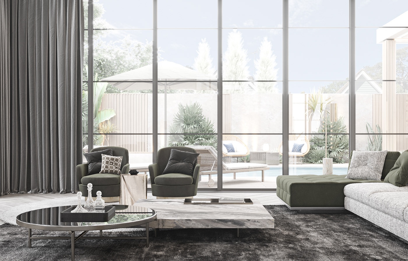 浅色系别墅设计-2