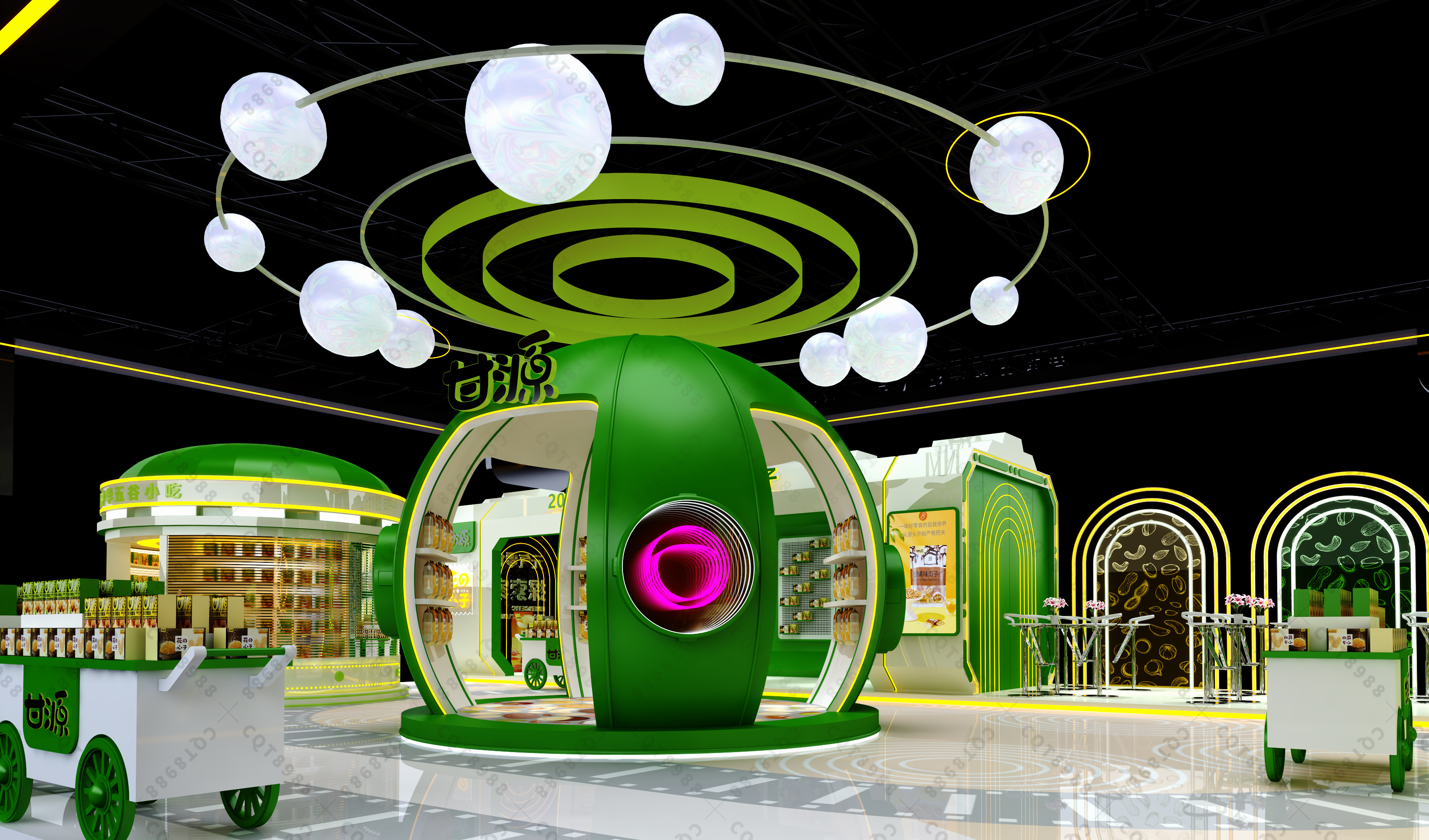 食品饮料展食博会,烘焙展SIAL全食展,餐饮加盟展设计-4