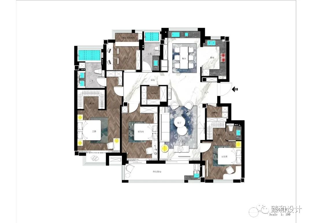 现代台式设计，温馨宜居的家庭空间-14