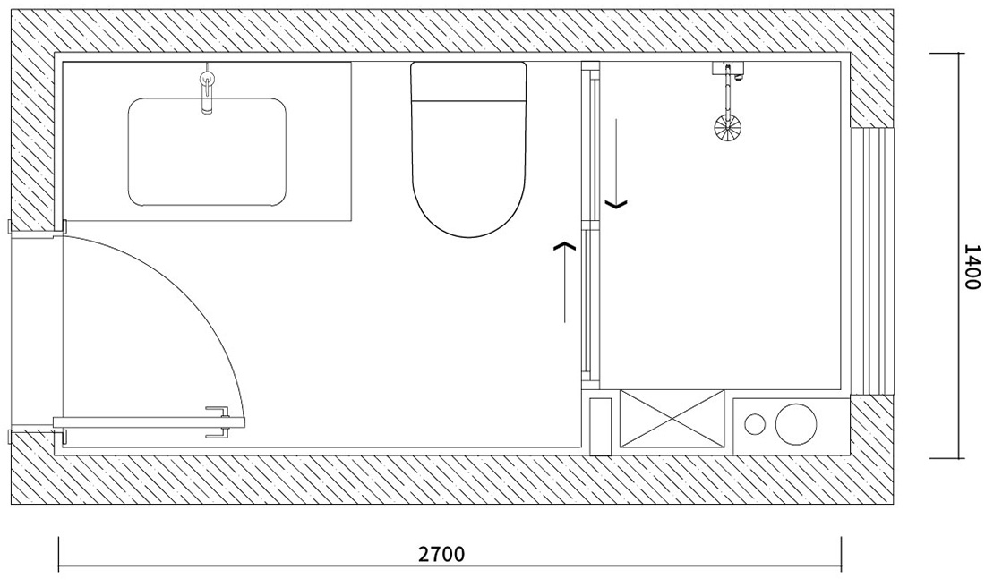 3·8㎡,# G1427101V2 北欧简约质感小浴室设计丨鸽盟·厨卫改造家-4