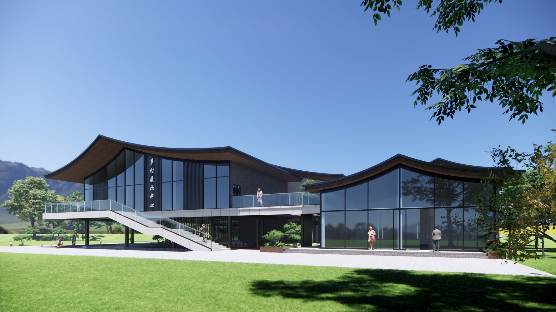 乡村展示中心SU模型-2