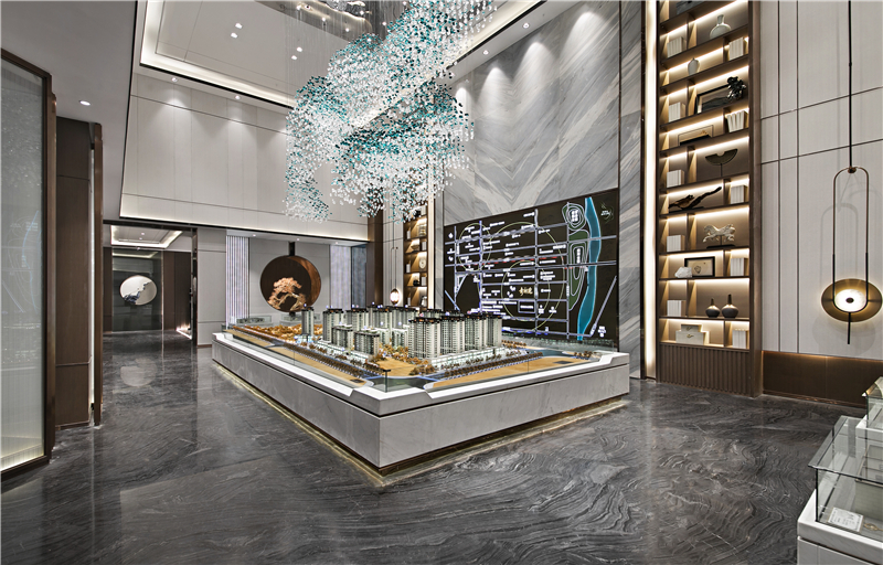 净水云端 | 优雅东方美学融入销售中心设计-23