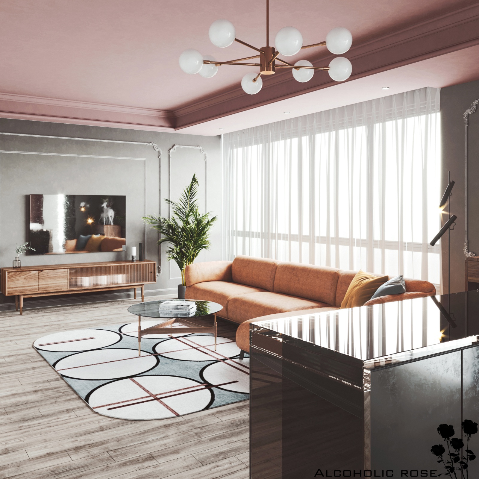 北欧轻奢风 | 灰色与粉色的完美融合-6