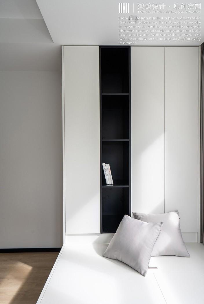 鸿鹄设计上海平层 | 多功能榻榻米书房++ 阳台，美观实用-7