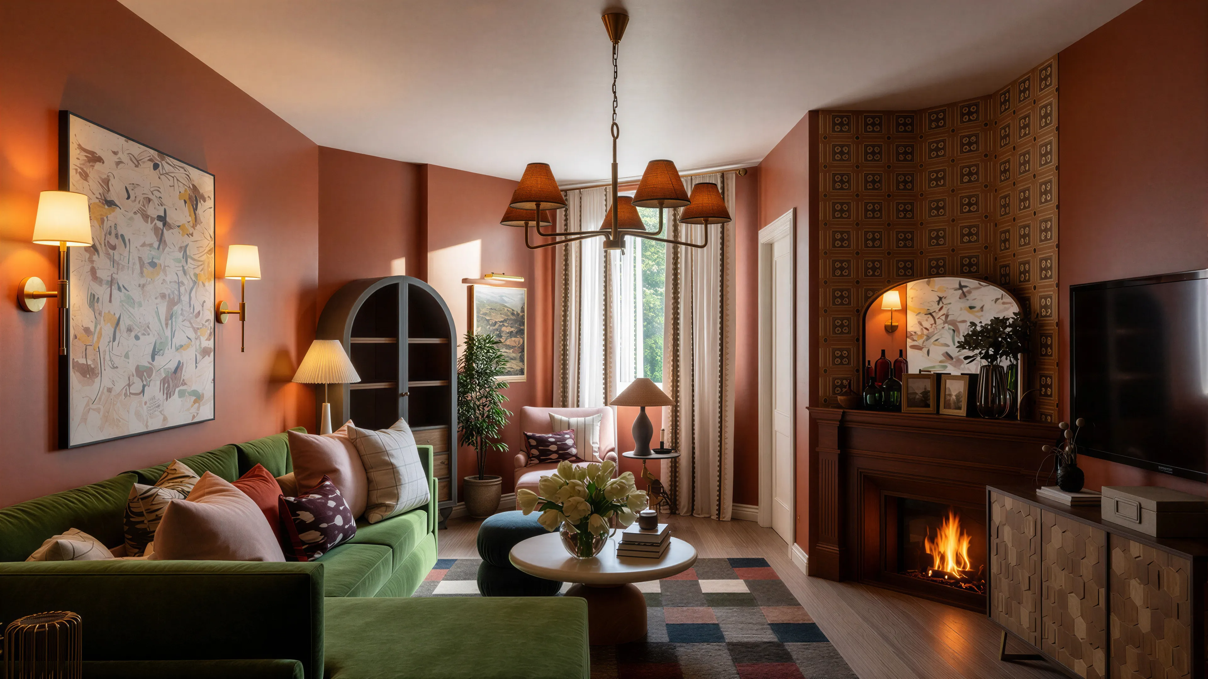 Eclectic Living Room-6