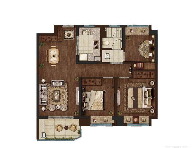 南京绿地海悦95平米样板房-12