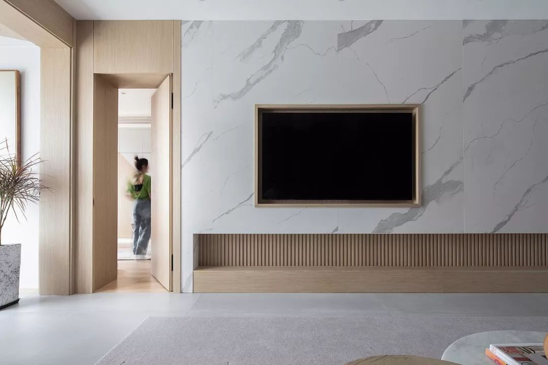 145㎡清新原木公寓,几何线条打造通透空间-34