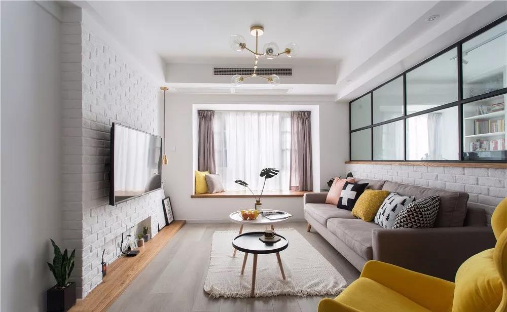 70㎡北欧风小户型设计，功能分区明晰，粉色与灰色搭配尽显精致-6