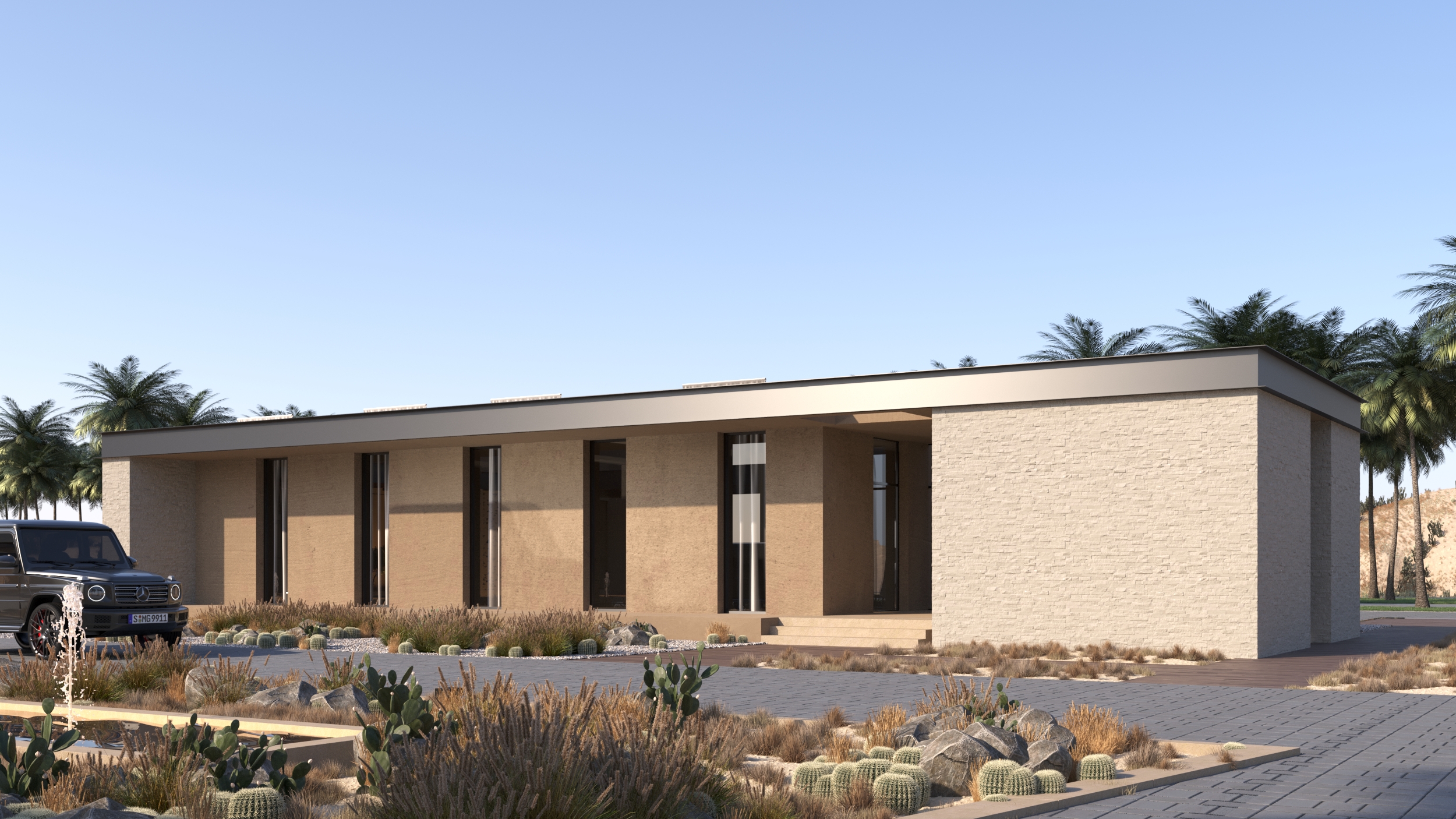 AlAkeel 私人别墅丨沙特阿拉伯利雅得丨Yallow line,Plustudios-9