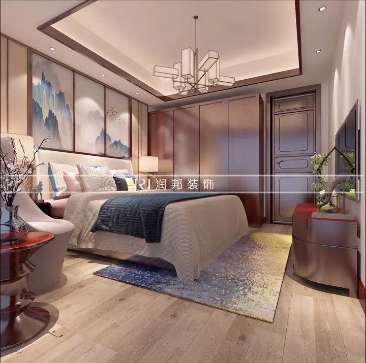 润邦装饰打造 388㎡中式别墅,温馨实用又大气-15