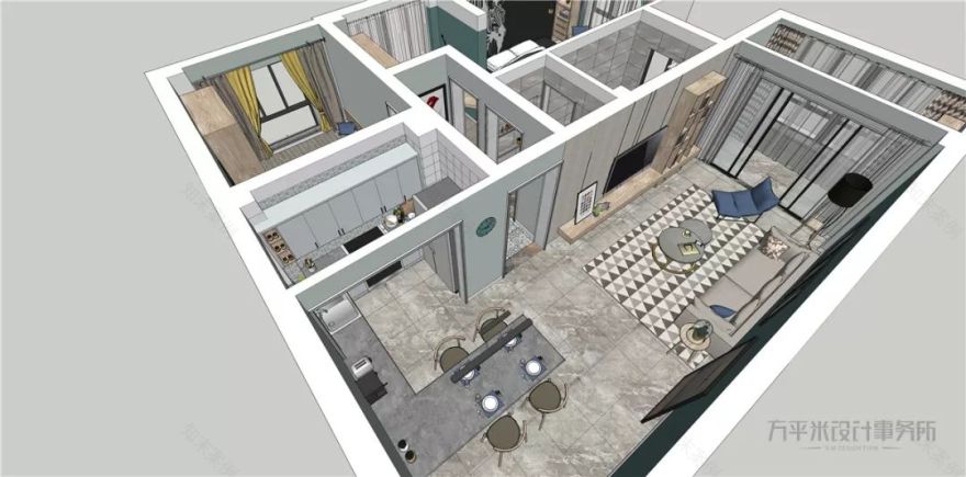 97 平现代女性公寓,紧凑空间变开阔-21