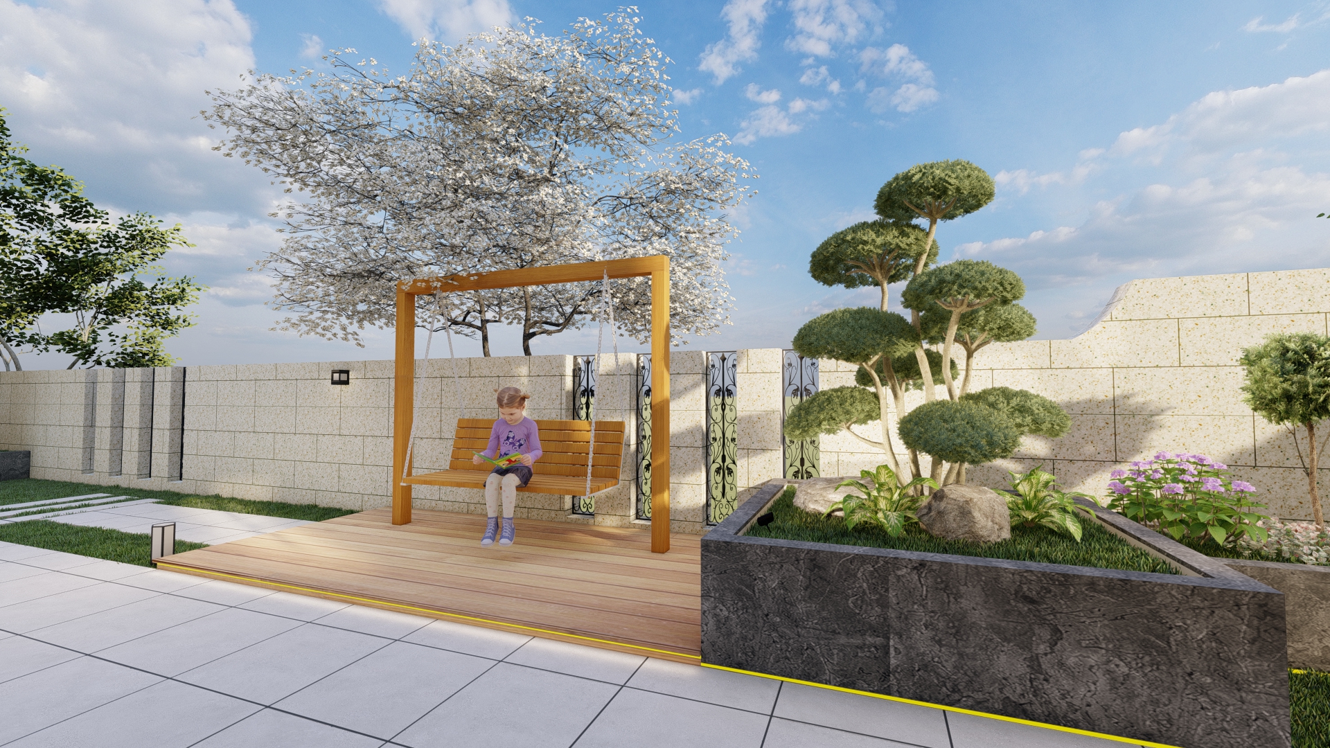 现代简约风格庭院设计-24