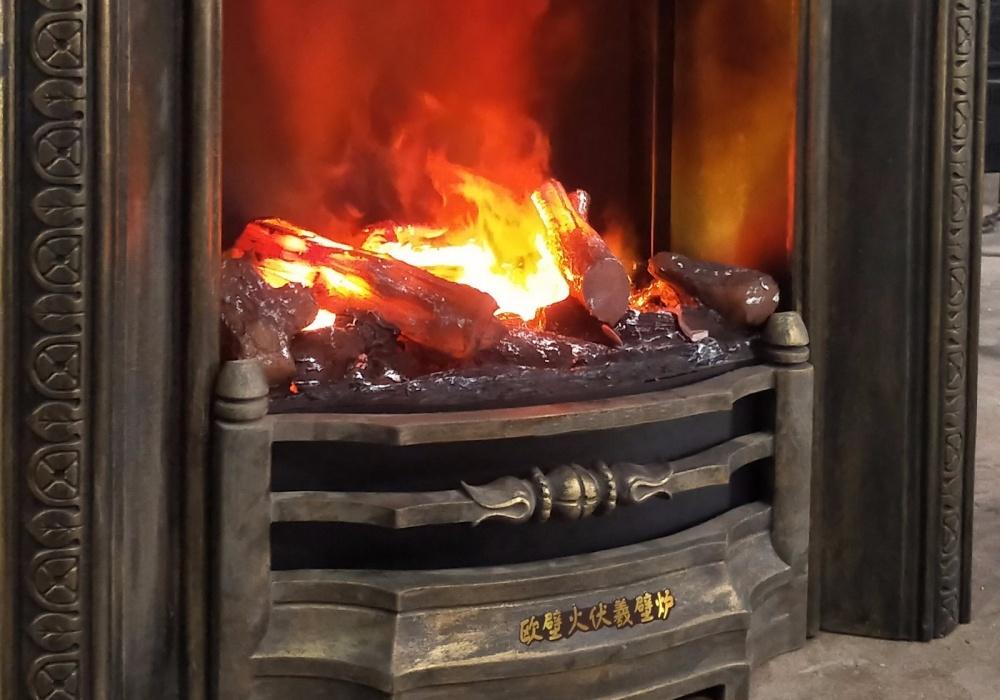 铸铁 3D 雾化壁炉，打造古典轻奢空间-2