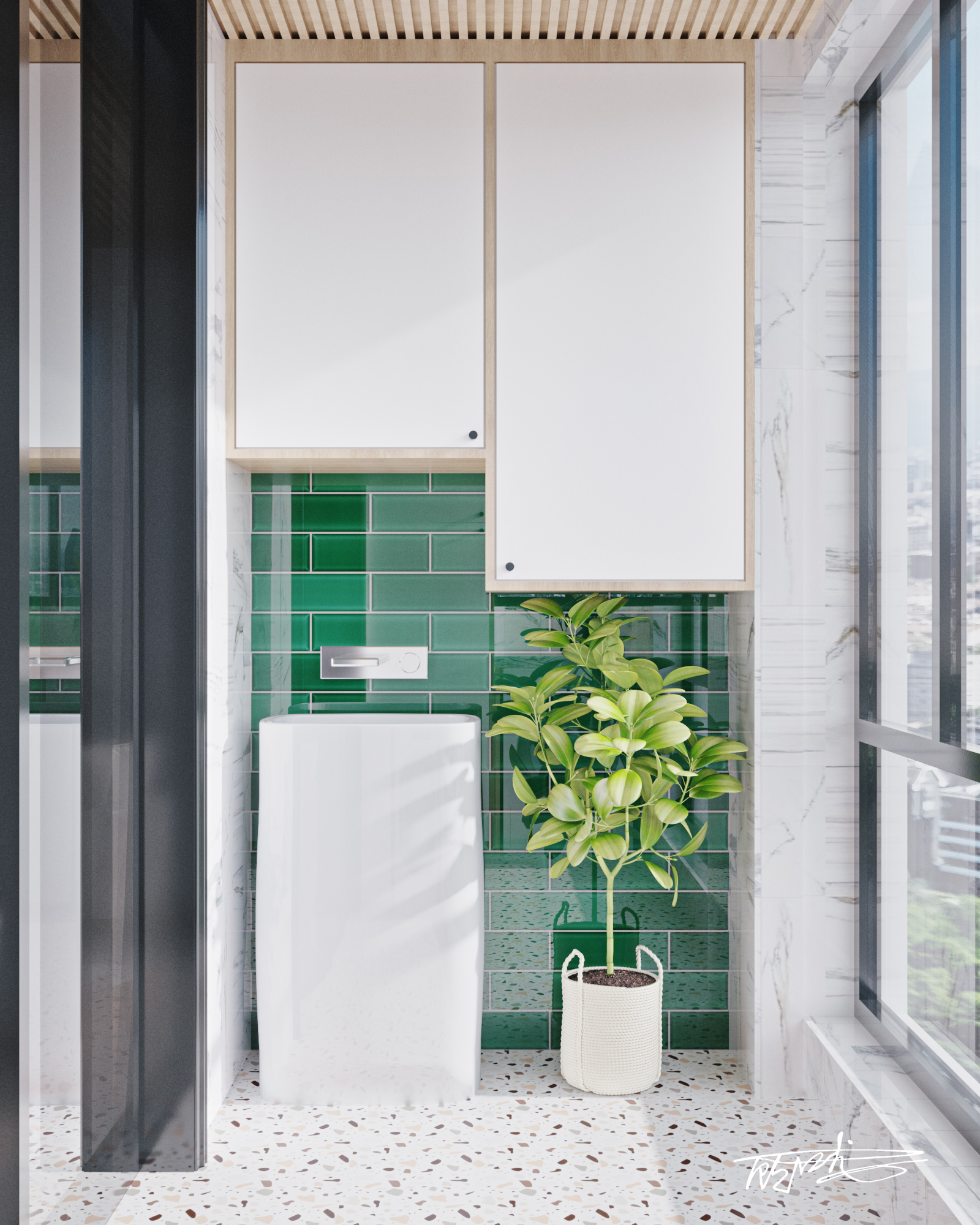 江苏南通源兴花苑 120 平米清新原味空间设计-21