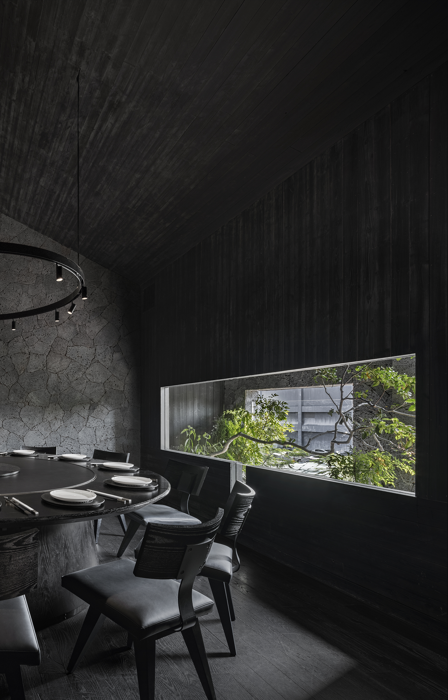 田间之上中国湘菜馆丨中国广州丨黑白木设计-61