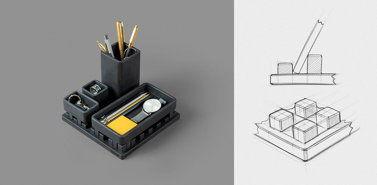 MESH混凝土收纳架丨Shift Studio-20