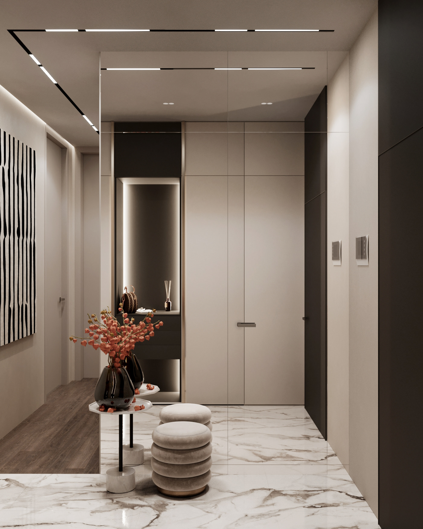 95㎡高级灰色系公寓设计 很舒适！-1