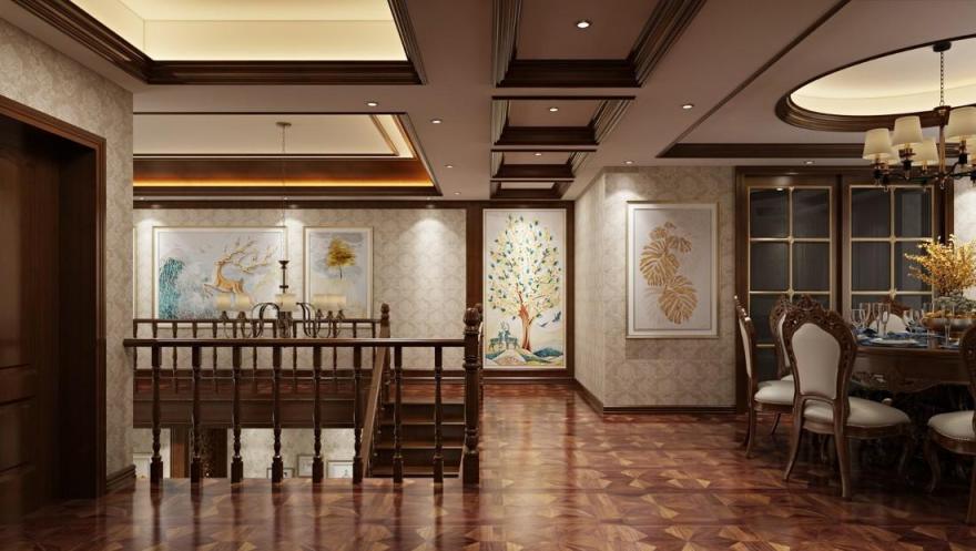 吉首市溶江小区壹号复式楼美式风格-12