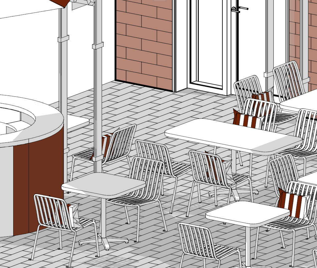3D схемы для ресторана, дизайн интерьера-8