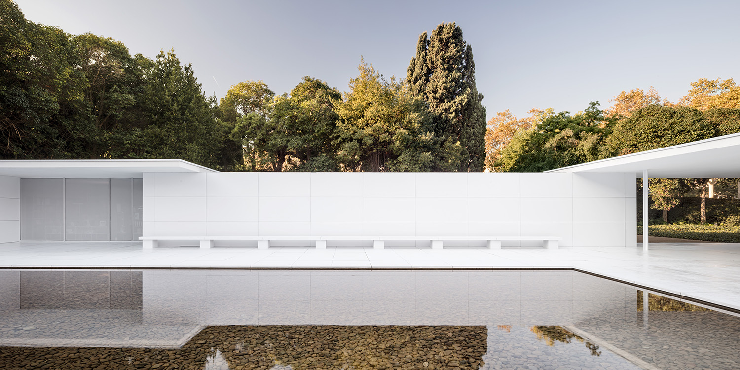 褪去材质的巴塞罗那 Mies van der Rohe Pavilion-47