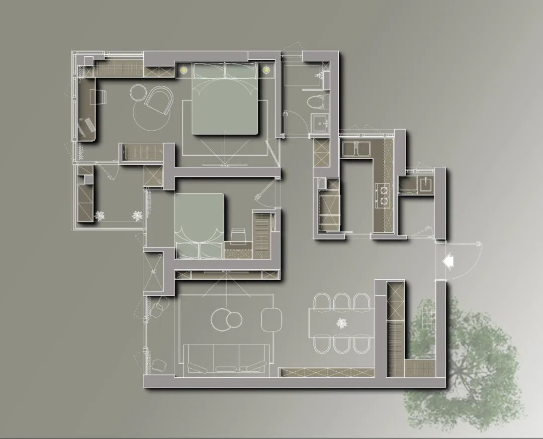 深圳90㎡年轻夫妇光之居所丨中国深圳丨山与空间设计-63