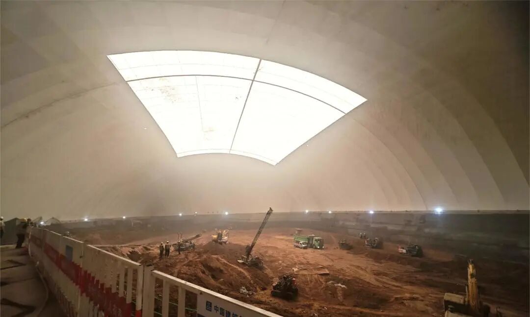 告别“灰头土脸”，基坑气膜让工地秒变“绿色城堡”-58