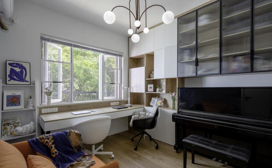 轻美式田园风平层设计丨乐蜂壹玖柒玖设计院-43