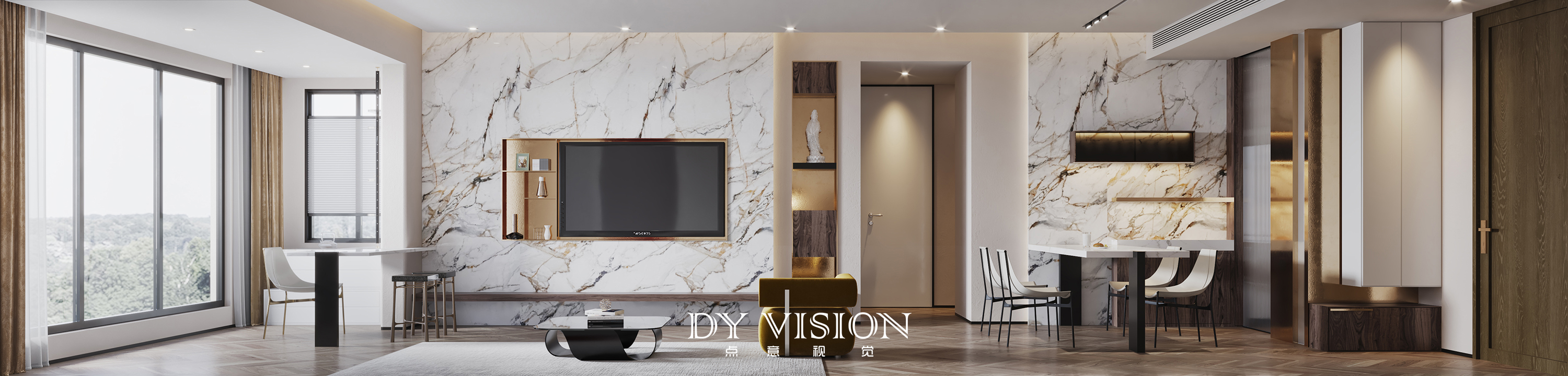 现代极简家装空间表现-8