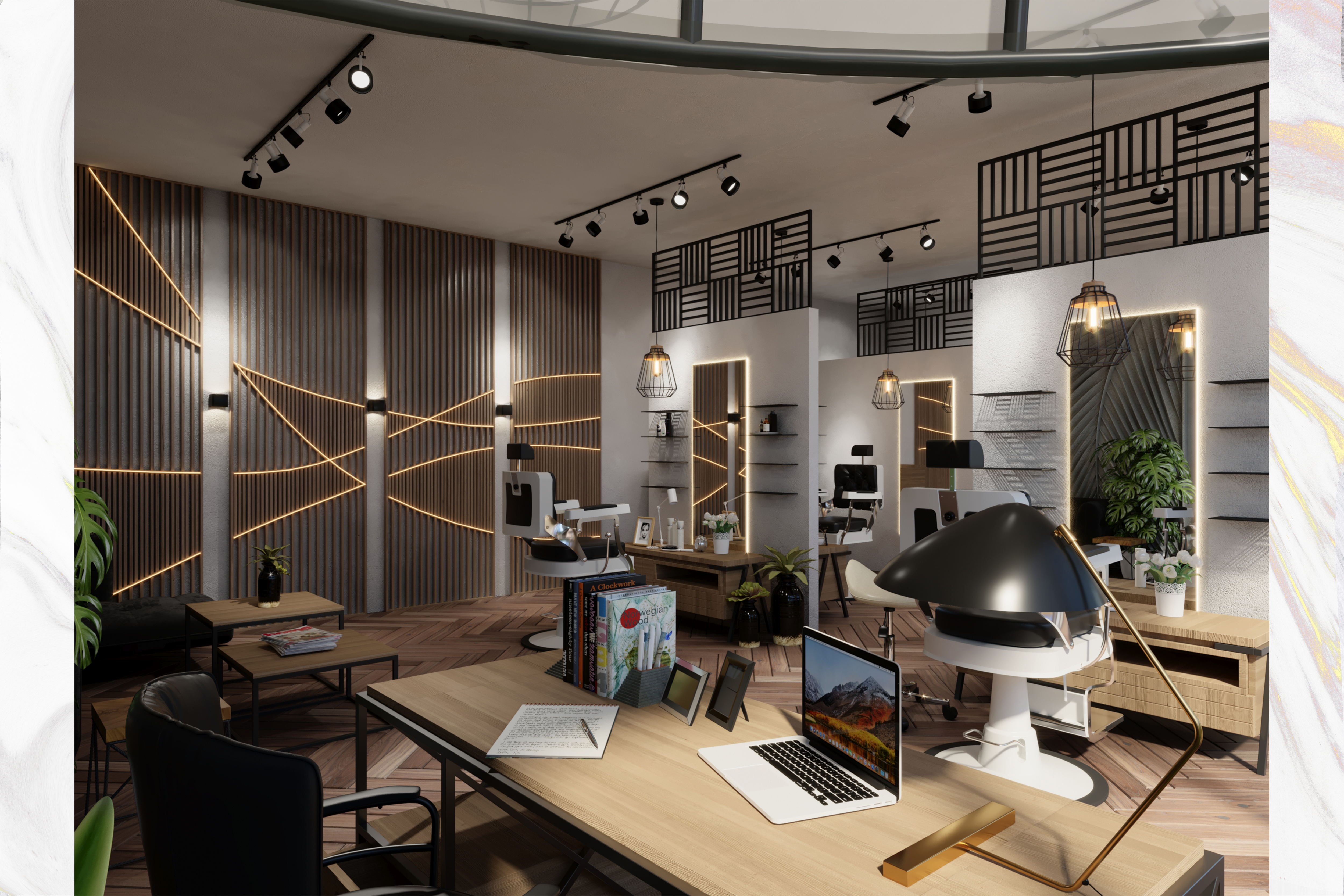 Barbershop exterior & interior design-2