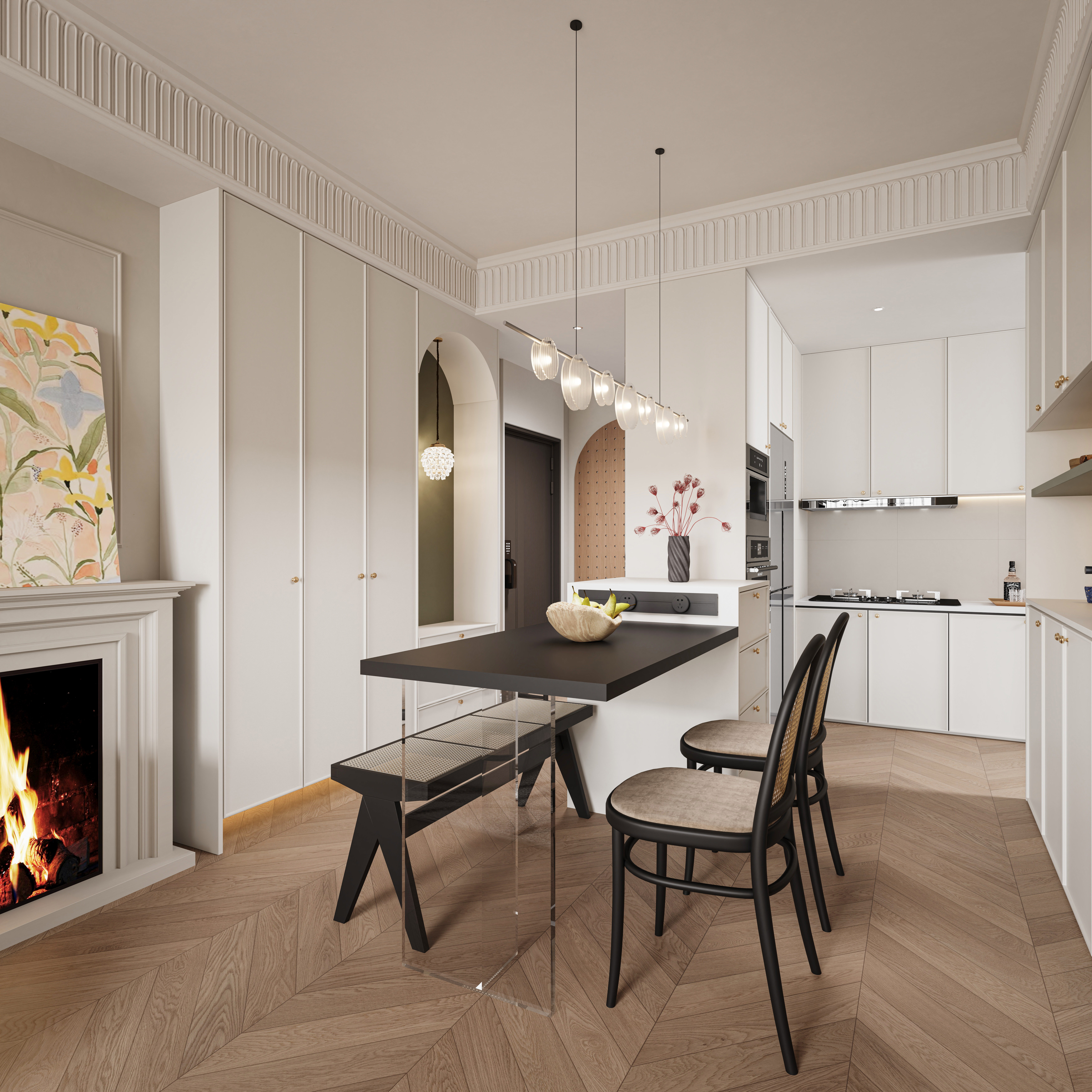 法式现代奶油风室内设计-4