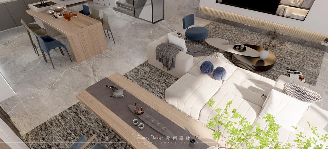 
中性色系叠拼别墅，舒适随性的治愈空间 -2