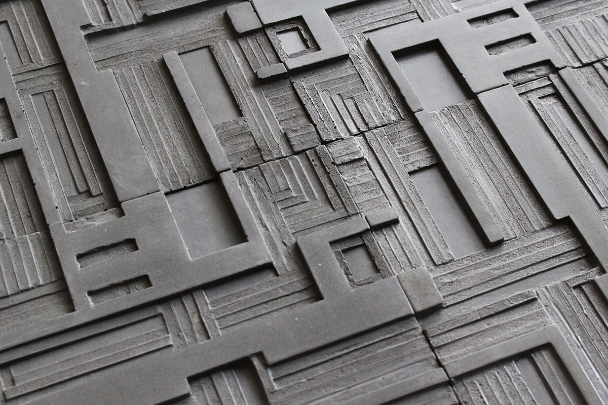 创意混凝土 relief 瓷砖 | 自然或釉面可选-24