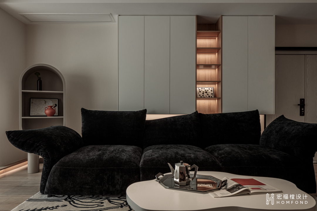 静谧黑+趣味橙，宁静自然的纯洁空间 | 宏福樘设计-9