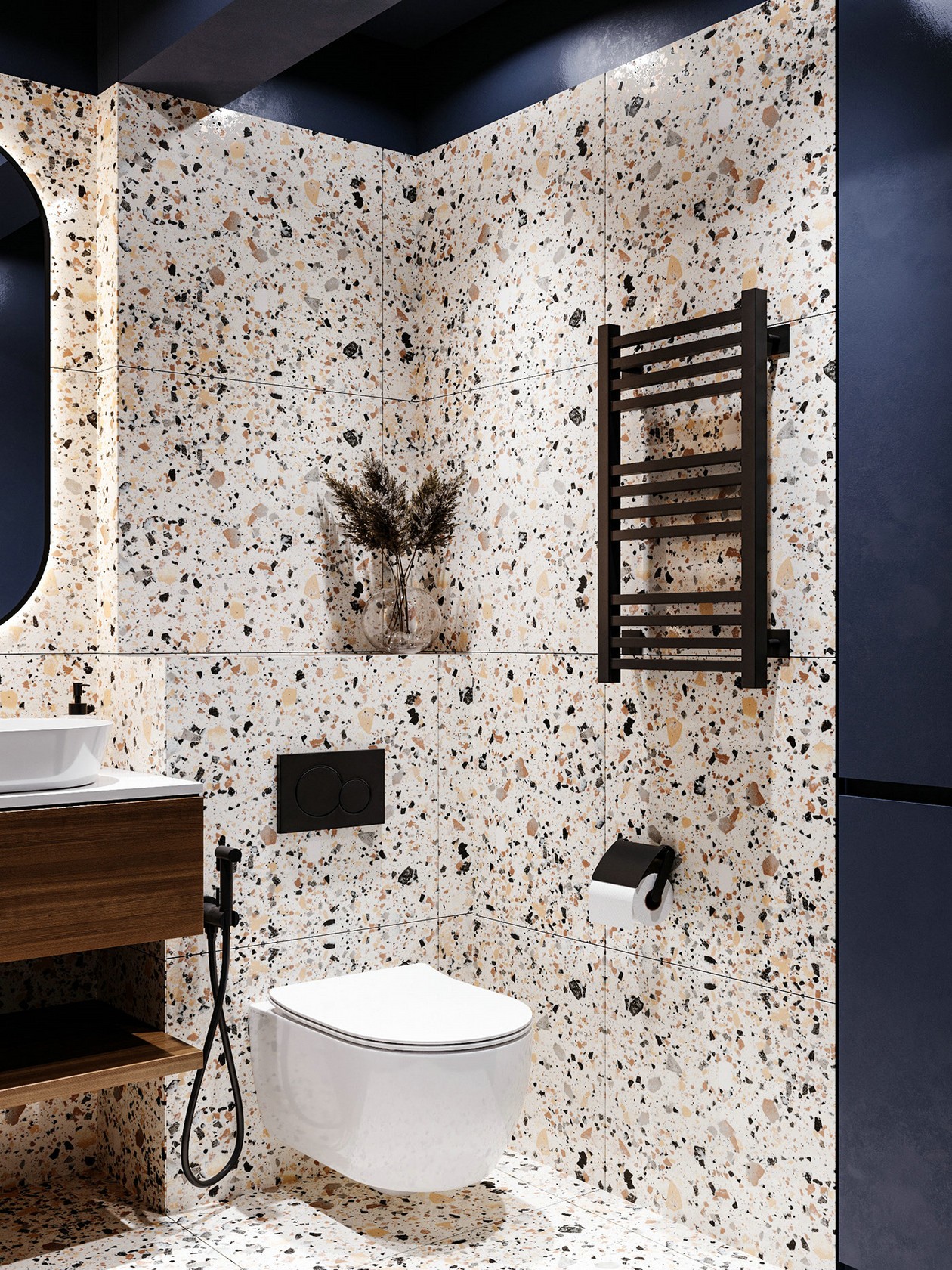 乌克兰90㎡ 蓝色系空间设计充满了浪漫与诗意-12