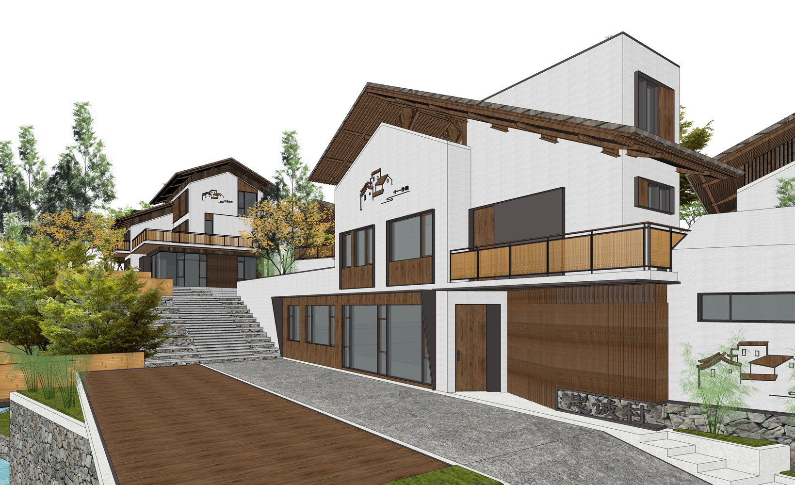 忠诚村美丽乡村民居SU模型-2