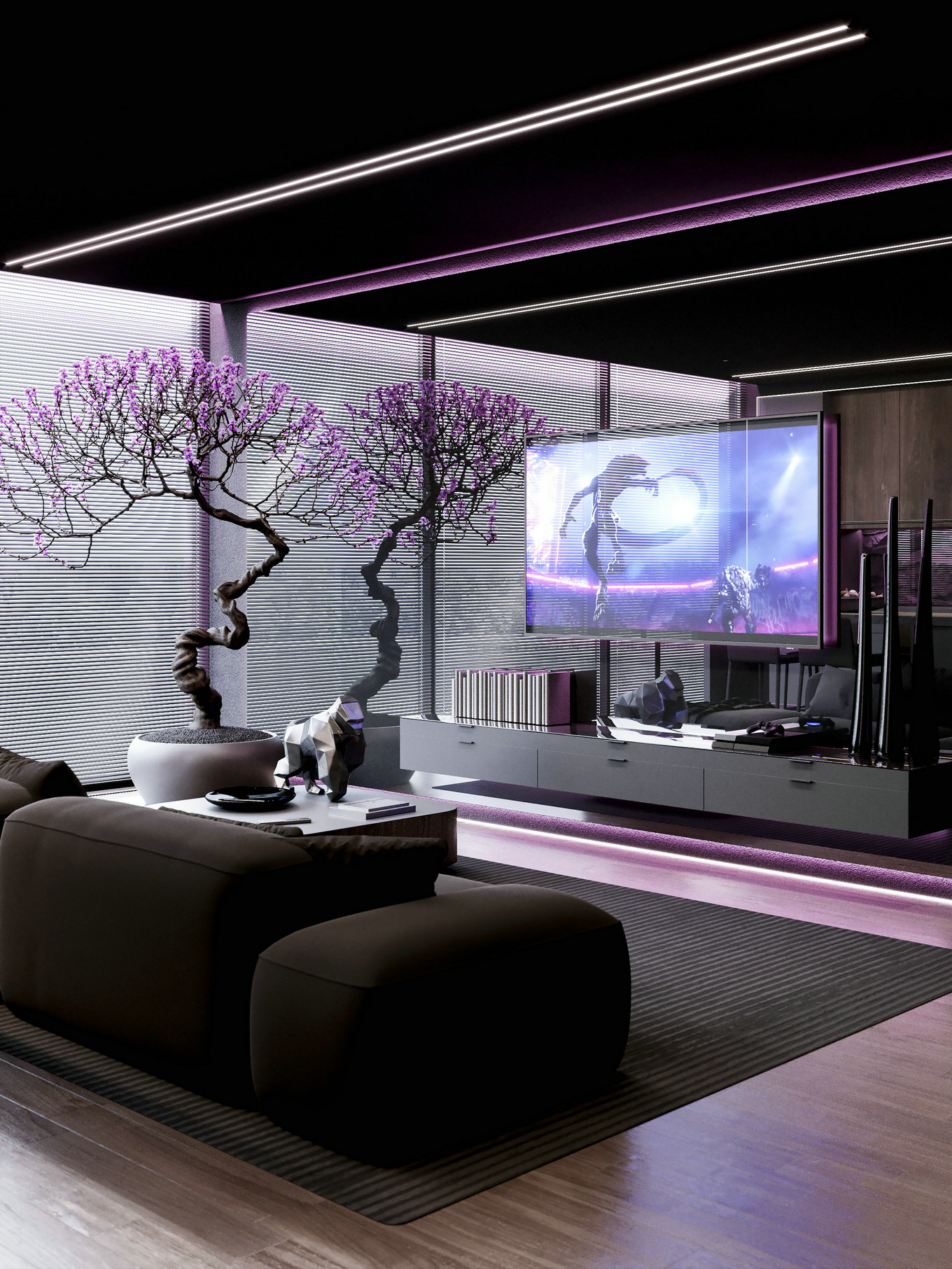 高级黑+浪漫紫色系灯光-1