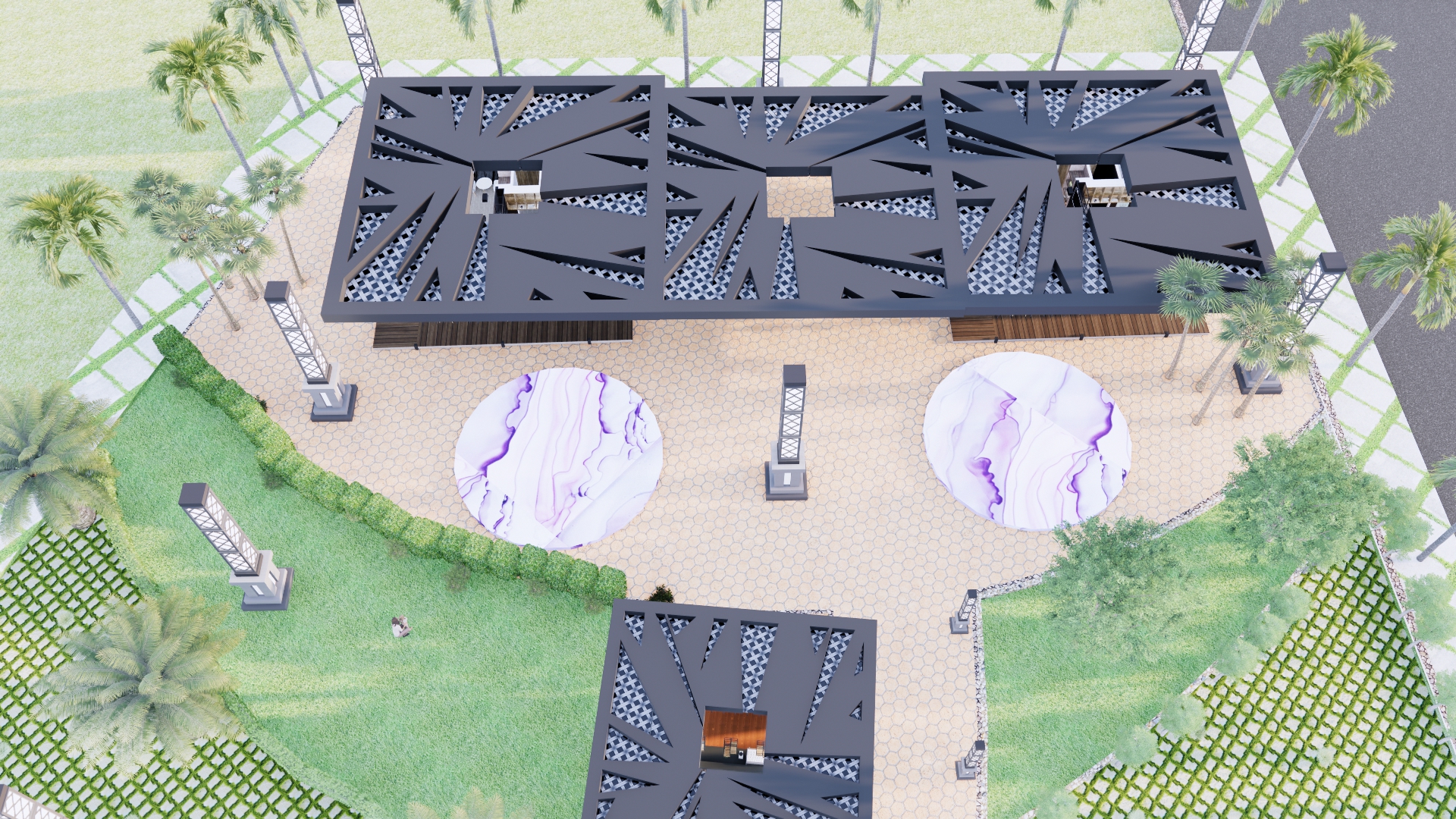 تصميم لمنتزه به العديد من الكافيهات والمطاعم في عمان-31