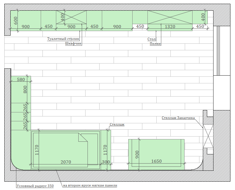 Мебель в детскую разнополых детей в бежевых тонах-9