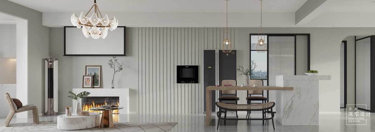 合肥深零设计新作 | 110㎡现代复古小家,墨绿色打造专属二人世界-29