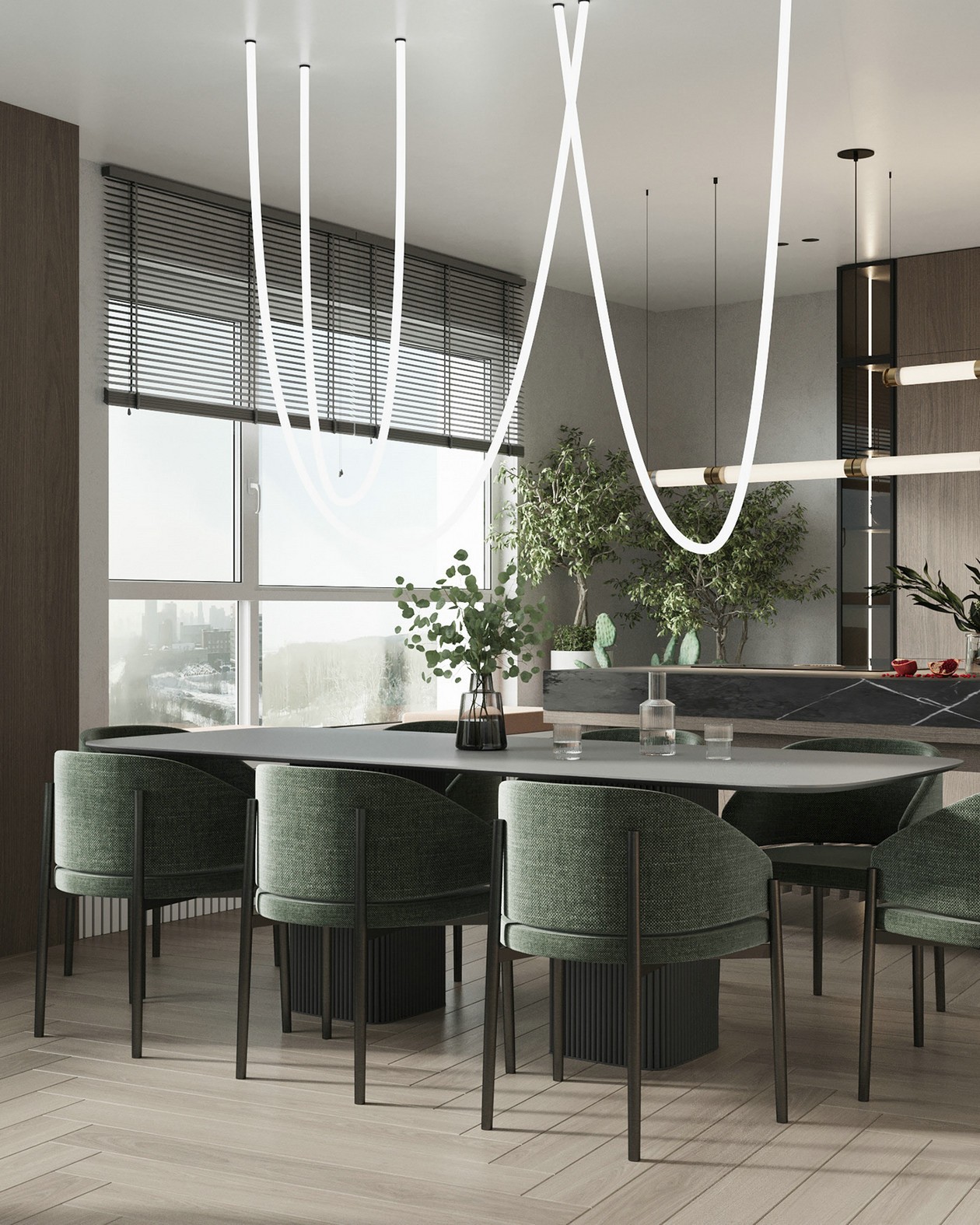 原木与绿色清新惬意居住空间-5