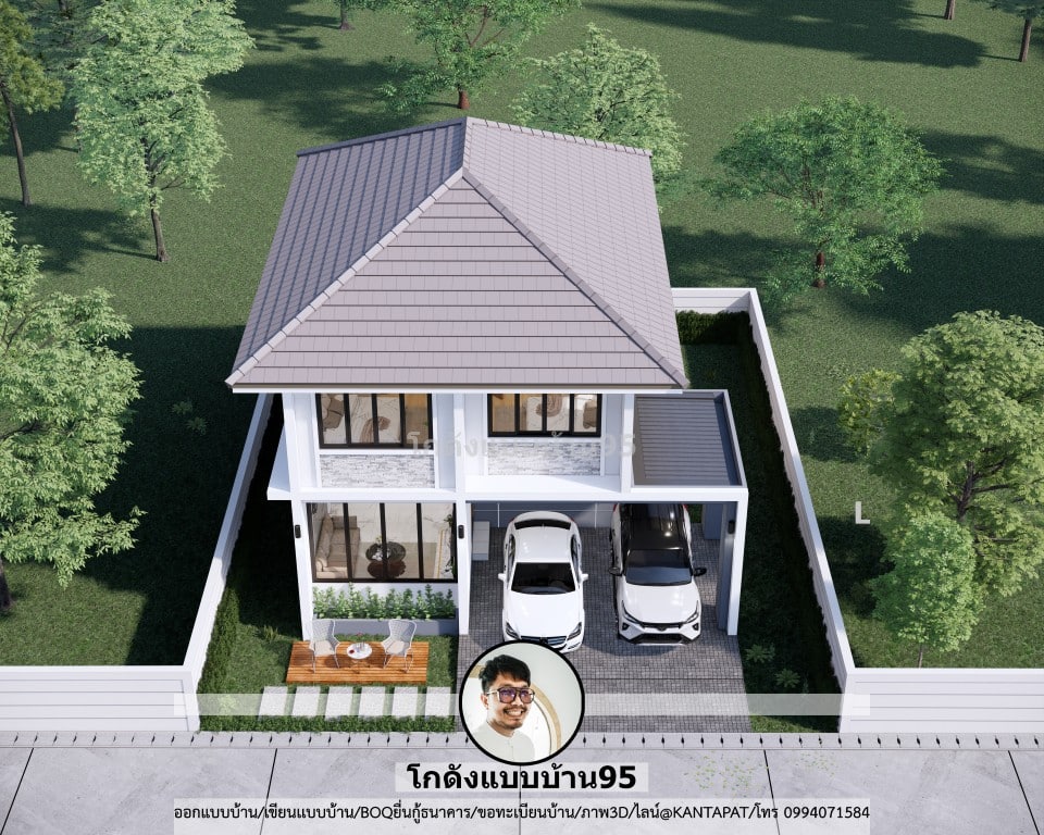 บ้านปั้นหยา2ชั้น S-131 แบบบ้าน2ชั้นสมัยใหม่ บ้านโทนสีขาวสวย ๆ-15