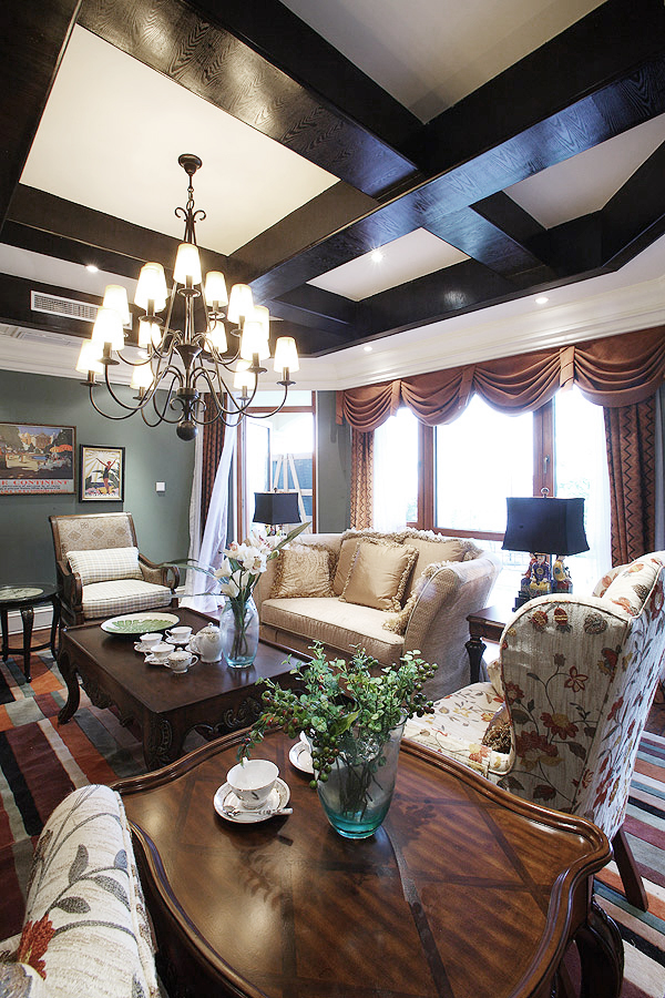 法式简约家装别墅样板房-2-34