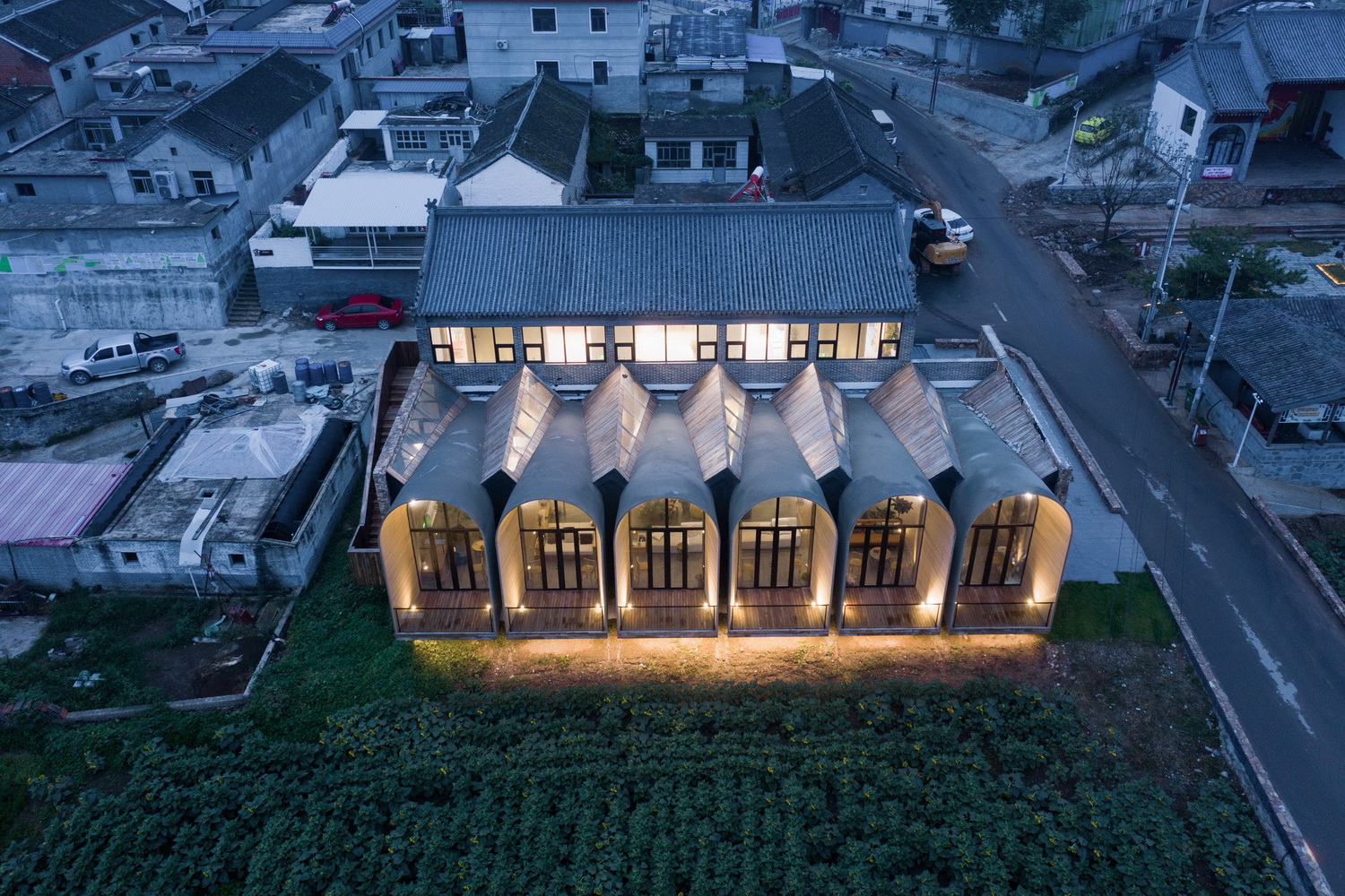 田岗乡村会客厅丨中国河北丨袈蓝建筑-10