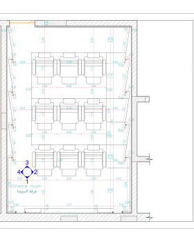 Shop drawing of cinema room in KSA