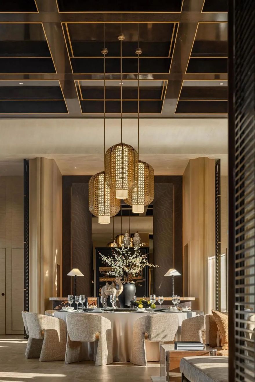 176㎡新中式美学宴会厅样板间设计丨紫香舸设计-27