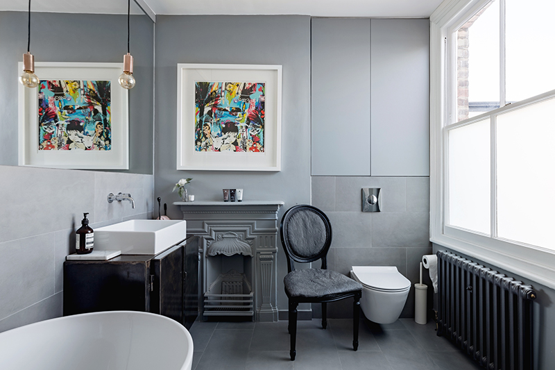 伦敦灰色调公寓的活力点缀-27