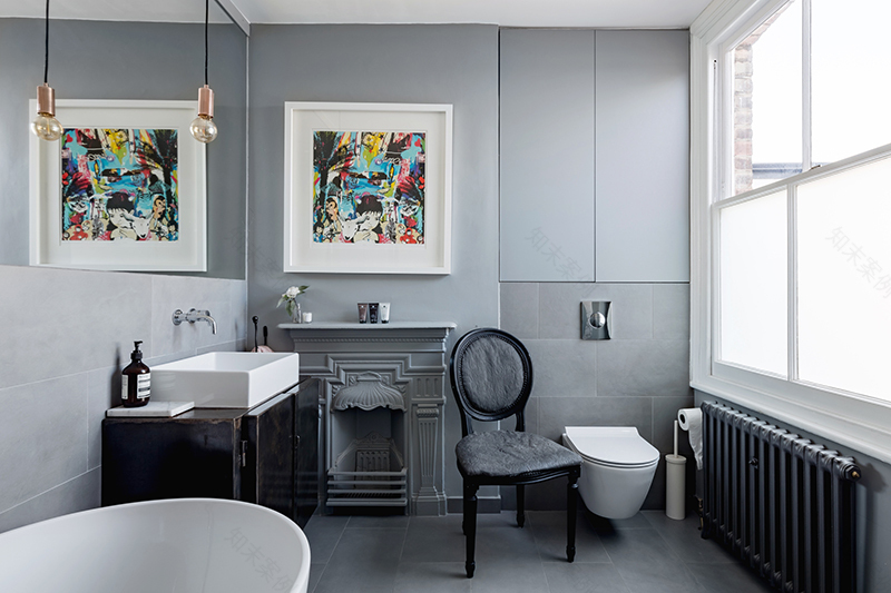 伦敦灰色调公寓的活力点缀-27