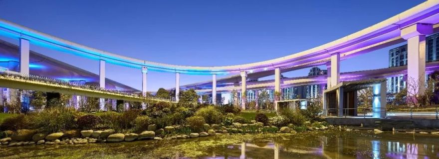 光联南北,夜美静安 | 新静安南北高架照明设计赏析-40