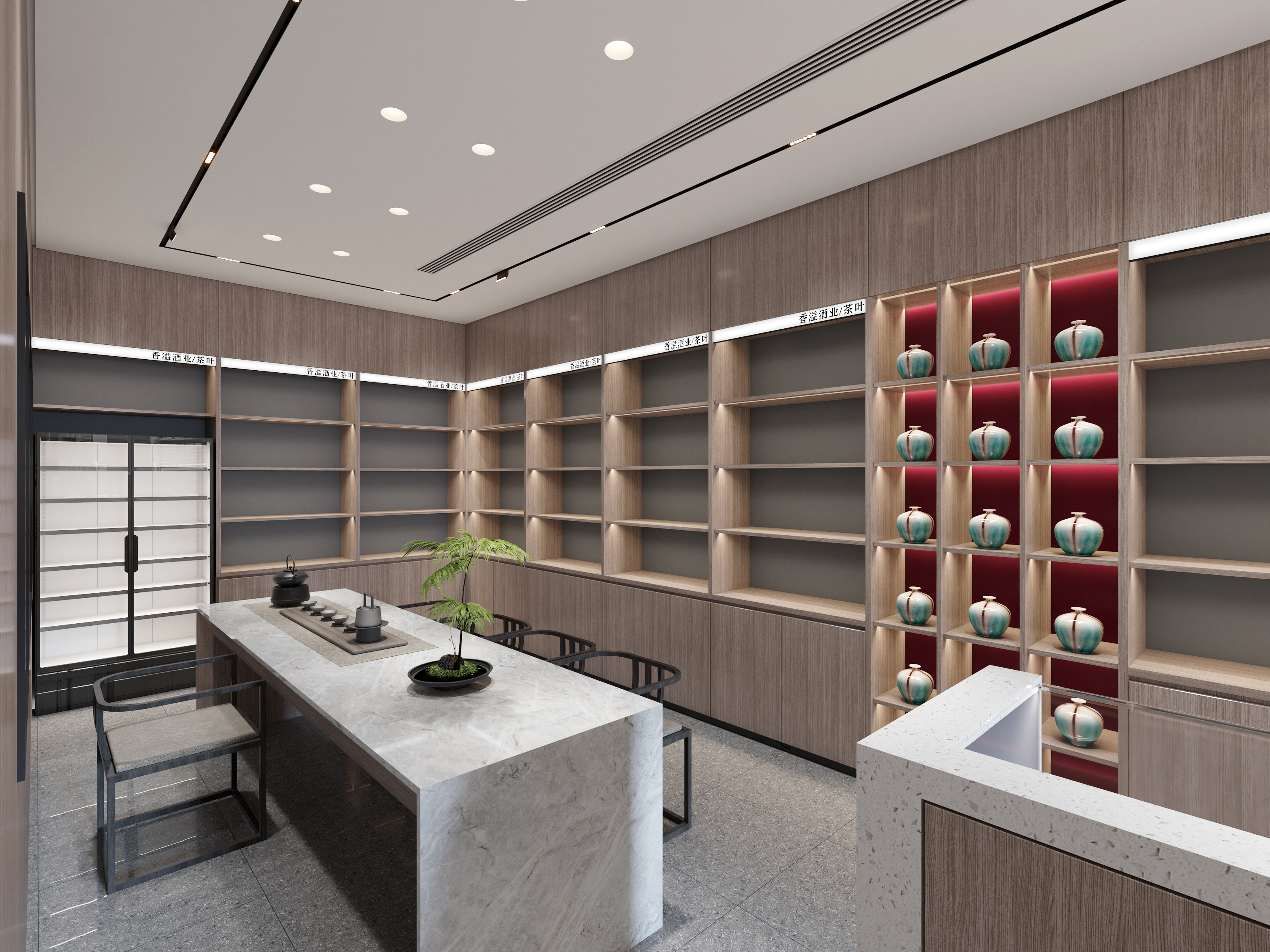 三亚烟酒茶叶店铺设计-4